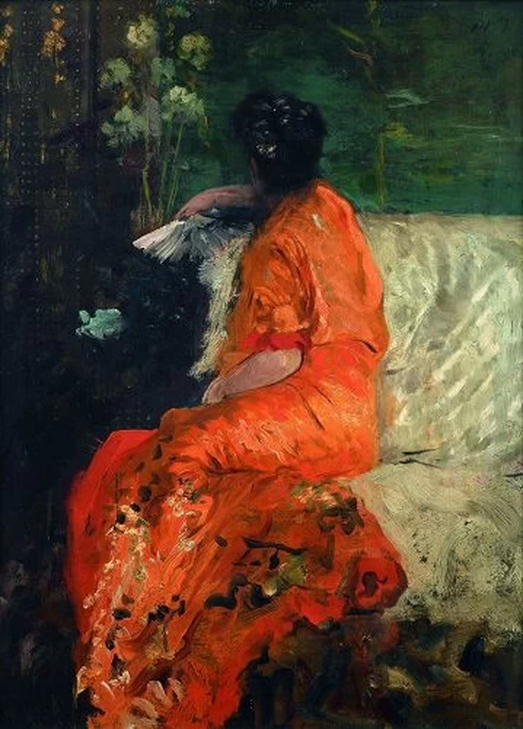 Giuseppe De Nittis - Kimono arancione